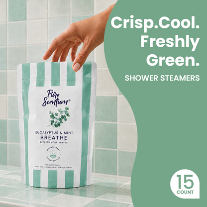 Pure Scentum Boost Citrus Aromatherapy Shower Steamers – 15 Individually Wrapped Tablets