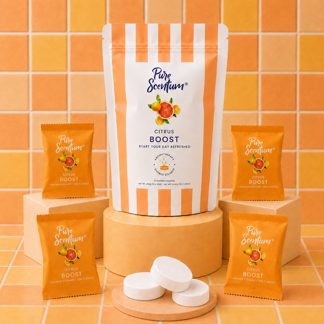 Pure Scentum Breathe Eucalyptus and Mint Aromatherapy Shower Steamers – 15 Individually Wrapped Tablets