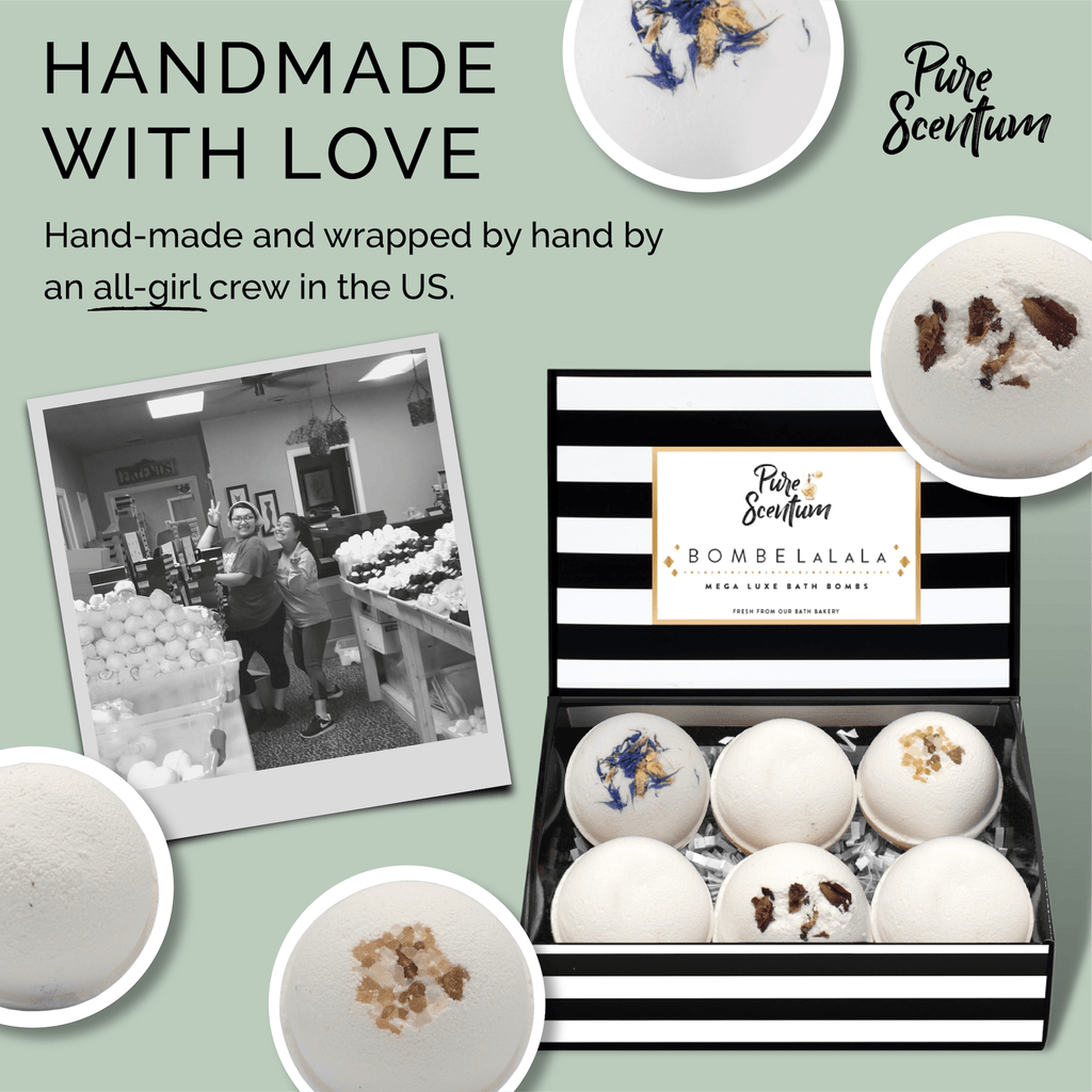 handmade Pure scentum vegan bath bombs