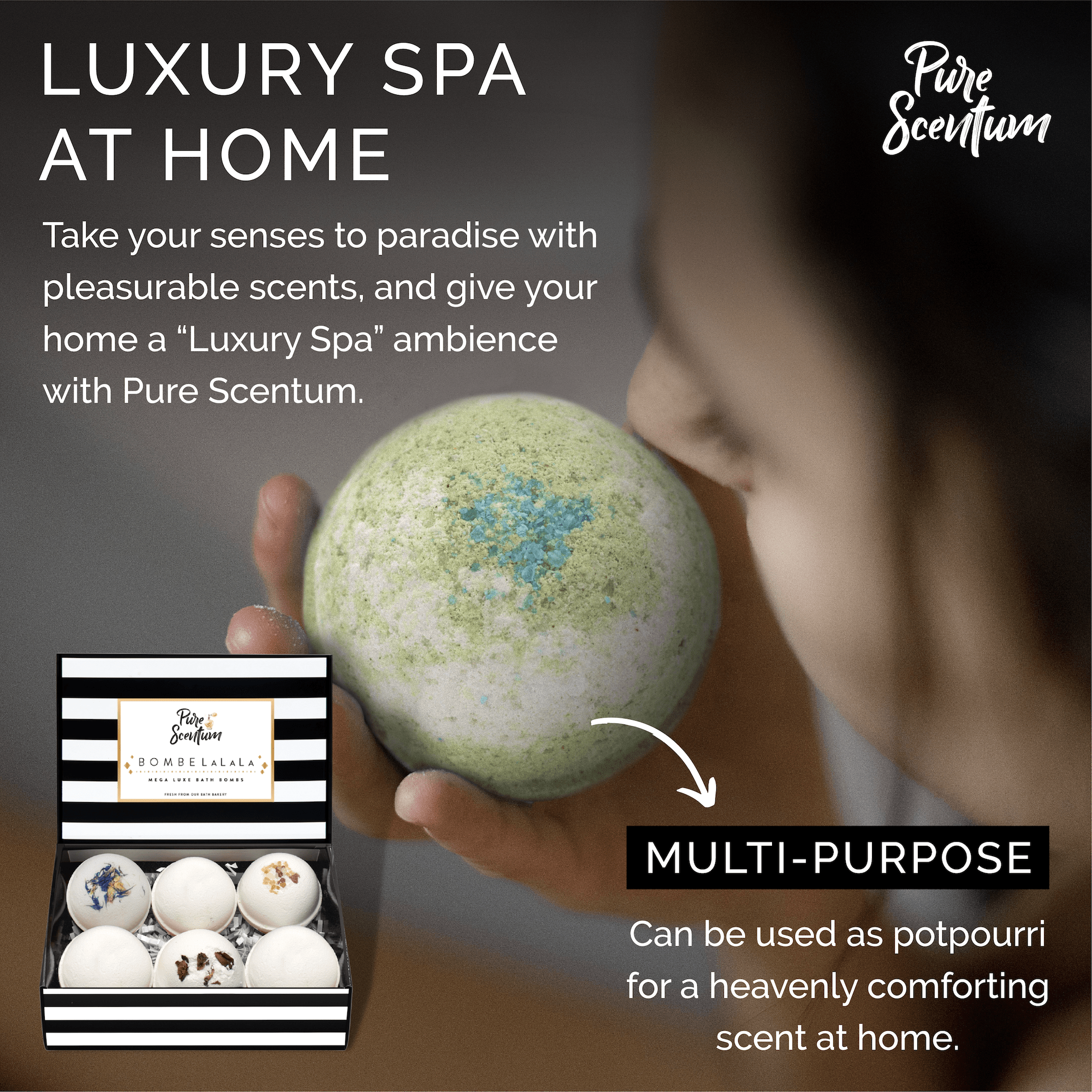 multipurpose organic bath bombs